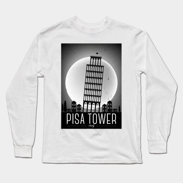 Pisa Poster Design Long Sleeve T-Shirt by kursatunsal